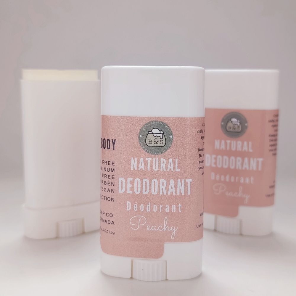 🍑Two Natural Vegan Deodorants Peachy Travel Size